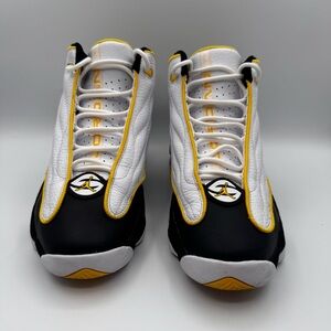 Jordan Pro Strong white, black and tour yellow Size 9 men’s